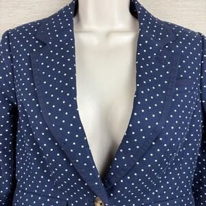 Boden Navy Polka Dot Blazer